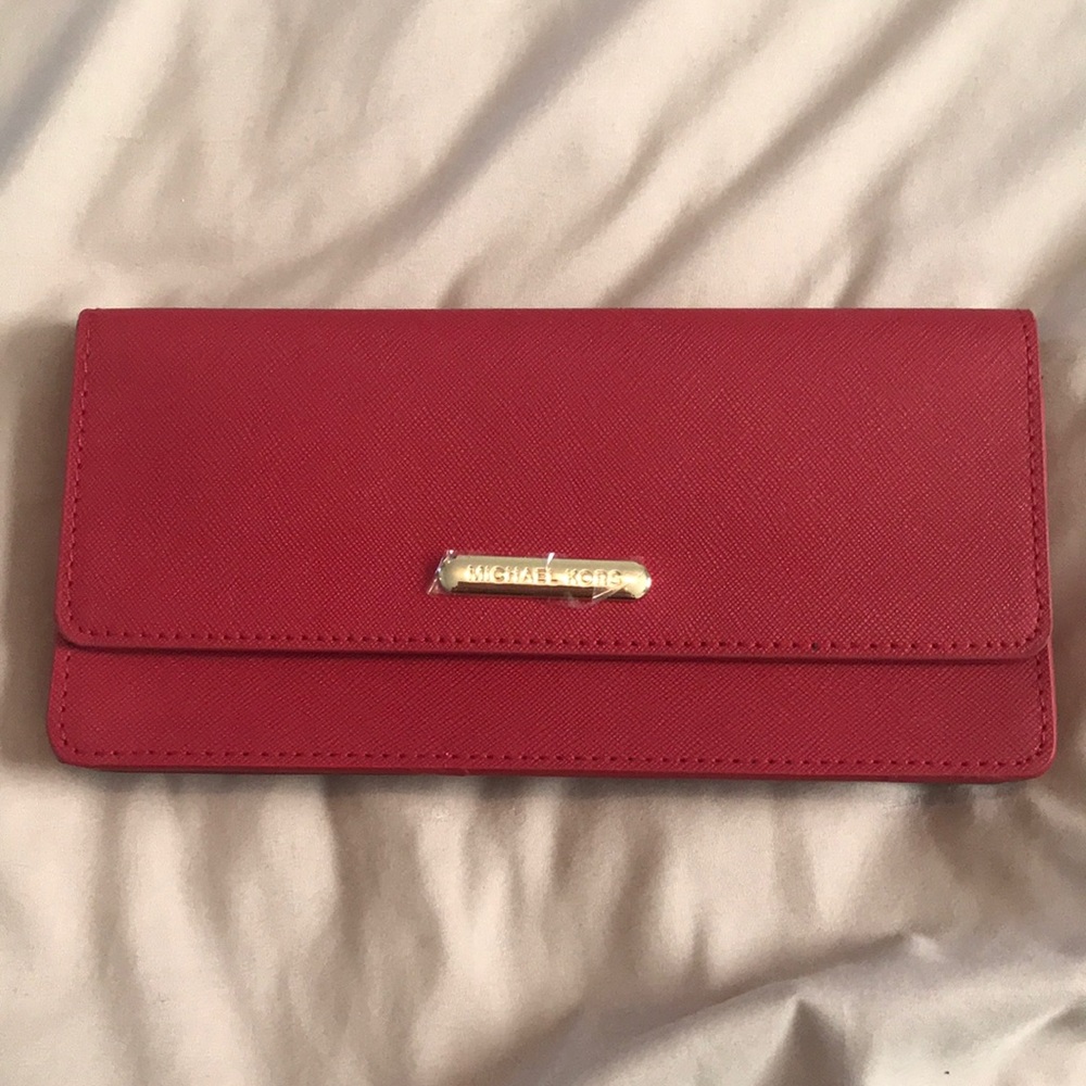 Michael Kors red clutch